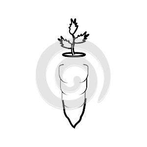 CARROT Editable and Resizeable Vector Icon photo