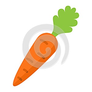 Carrot flat icon, vegetable and diet