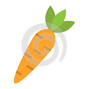 Carrot flat icon, vegetable and food, diet sign