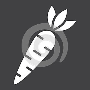 Carrot glyph icon, vegetable and food, diet sign