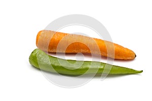 Carrot and green chilli