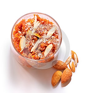 Carrot halwa or Gajar ka halwa delicious indian dessert