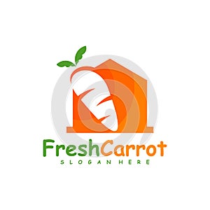 Carrot House logo design vector, Creative Carrot logo design Template Illustration