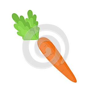 Carrot icon cartoon. Singe vegetables icon from the eco food set photo