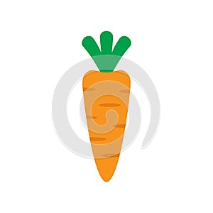 Carrot icon, vector carrot in flat style vector.