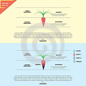 Carrot infographic analogy photo