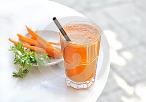 Carrot juice photo