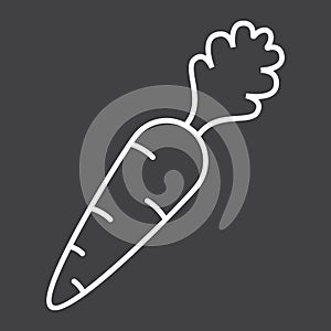 Carrot line icon, vegetable and diet