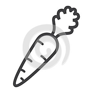 Carrot line icon, vegetable and diet