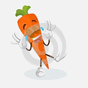 Carrot Logo mascot happy pose