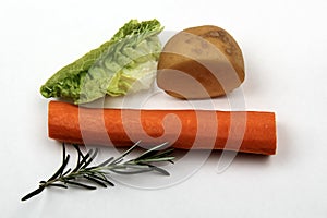 Carrot, potato and rosemary