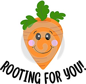 Carrot Rooting for You Greeting Card