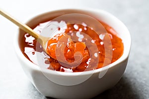 Carrot and Rose Jam in Ceramic Bowl / Mixed Marmalade
