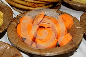 Carrot salad in  Leaf Bow