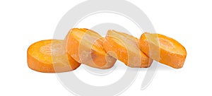 Carrot slice an isolated on white background, clipping path