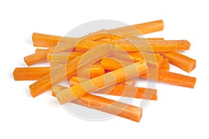 Carrot Sticks Isolated on White