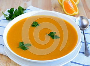 Carrot sweet potato soup