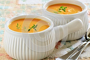 Carrot sweet potato soup
