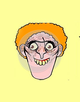 Carrot top oddball cartoon face