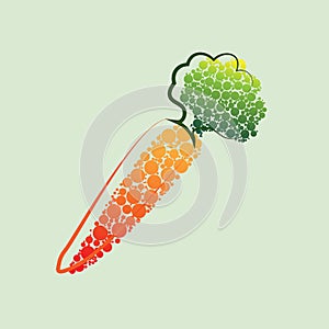 Carrot vector icon. Carrot icon isolated on white background. Veg icon illustration.