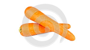 Carrot vegetable isolated on white background with clipping path