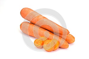 The carrot on white background