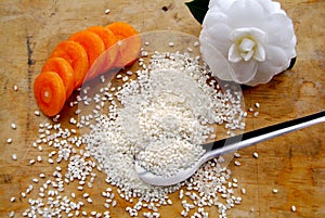 Carrot and white rice