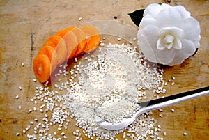 Carrot and white rice