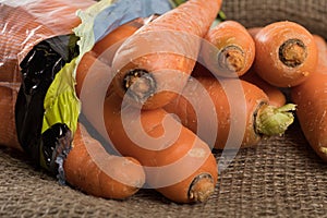 Carrots bought from the grocery store