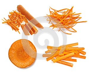 Carrots Collection Isolated on White