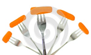 Carrots on forks 3