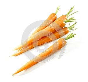 Carrots isolated on white