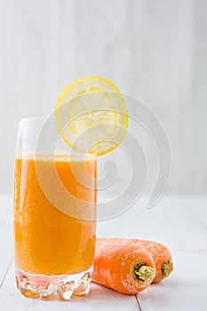 carrots juice in a glass