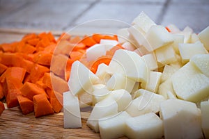 Carrots and potatoes