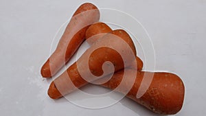 Carrots in white background high definition