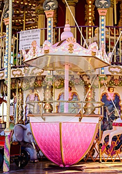 Carrousel at Le vieux bassin in Honfleur Normandy