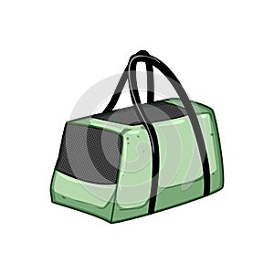 carry pet travel carrier cartoon vector illustration