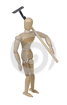 Carrying a Gardening Hoe