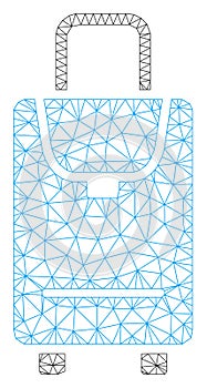 Carryon Polygonal Frame Vector Mesh Illustration