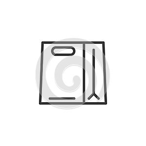 Carryout Bag line icon