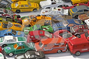 Many collectors edition old car figurines photo