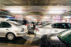 Cars in car park