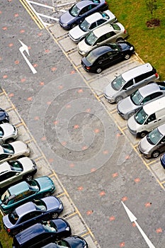 Cars in carpark photo