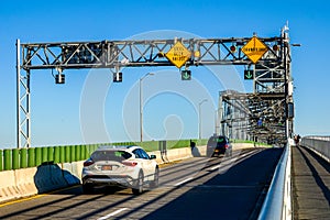 Cars crossing the Marine Parkway - Gil Hodges Memorial Bridge