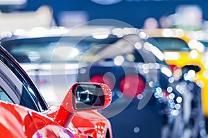 Cars on display at an autoshow