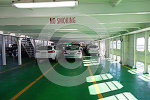 Cars on ferry