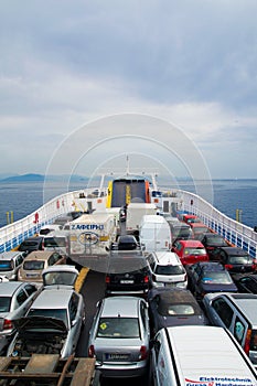 Cars on ferry