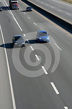 Cars on freeway