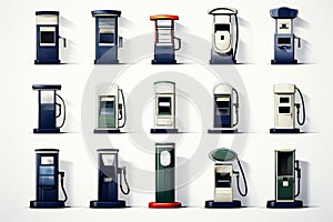 Cars and hydrogen gas stations, the concept of cars of the future on hydrogen.