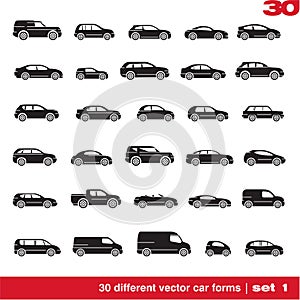 Cars icons set 1